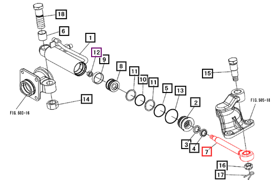 Mahindra Steering Cylinder Rod 19473177000