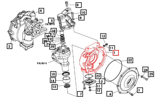 Mahindra Front Gear Case LH 19483147AG0