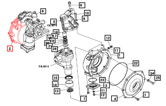 Mahindra Front Gear Case RH 19483148AG0