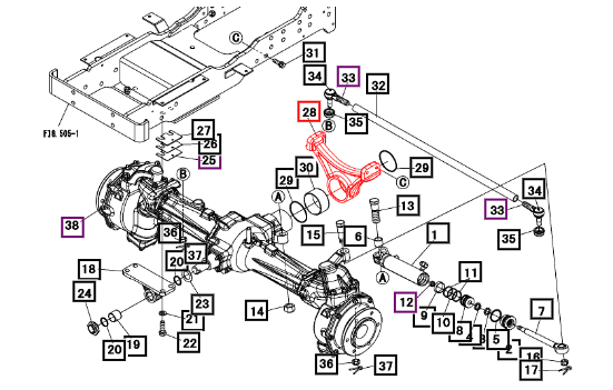 Mahindra Front Axle Bracket Rear 19483193AG0
