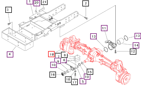 (Sold Out) Mahindra Tractor F/A Assy 19562101001