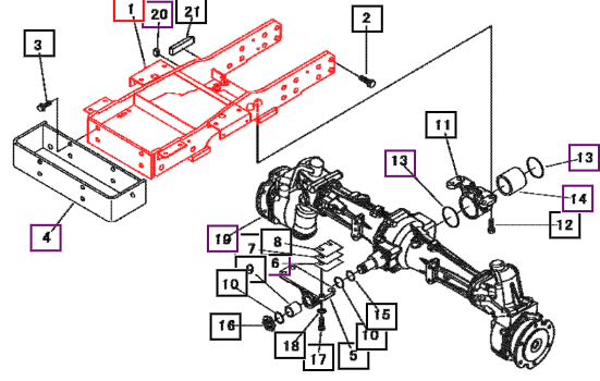 Mahindra Front Mounting Bracket 19572115AG3