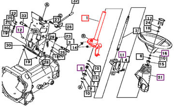 Mahindra Steering Column 19572202AG0