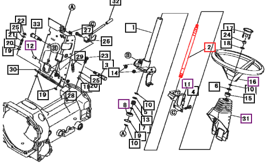 Mahindra Steering Shaft 19582203000