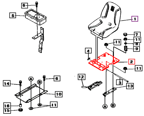 Mahindra Bracket, Seat 19673413AG0