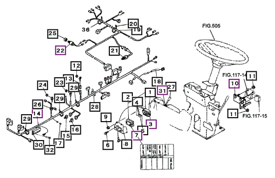 Mahindra Tractor Harness, E 19682985002 Mahindra Direct Parts