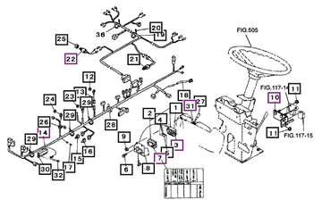 Mahindra Tractor Harness, E 19682985002 Mahindra Direct Parts