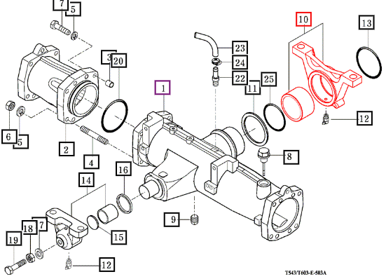 Mahindra Front Axle Rear Support 19954361000M