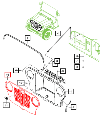 Mahindra Roxor Grill 2018-2020 2302DUA00060N