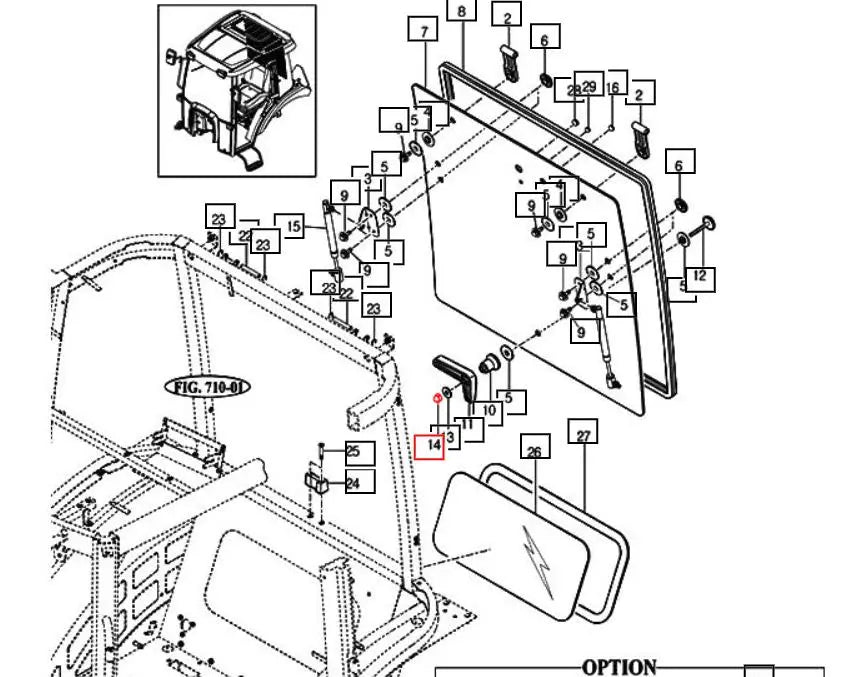 2565 Rear Window Latch Cap Nut Mahindra Direct Parts