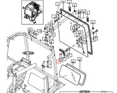 Mahindra Rear Window Latch Cap Nut V3412700080