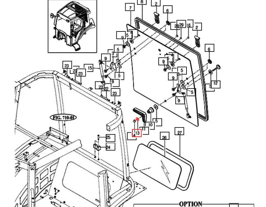 2565 Rear Window Latch Washer Mahindra Direct Parts