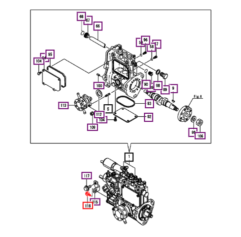 Mahindra Bolt, M6X 14 Plated 26106-060142
