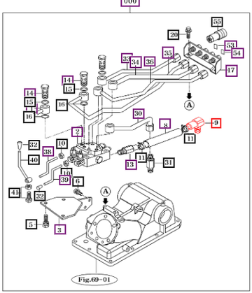 Mahindra Hydraulic Adaptor Pf /90 36263700050