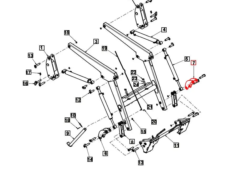 4050 L Bucket Link LH Mahindra Direct Parts