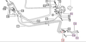 4500 2wd Power Steering Bulk Head Union hard line to flex line Mahindra