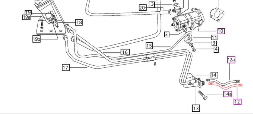 4500 Power Steering Flex Hose RH and LH Right Left Mahindra