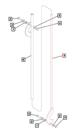 5145 & 5155 Bucket Level Indicator Rod Mahindra Direct Parts