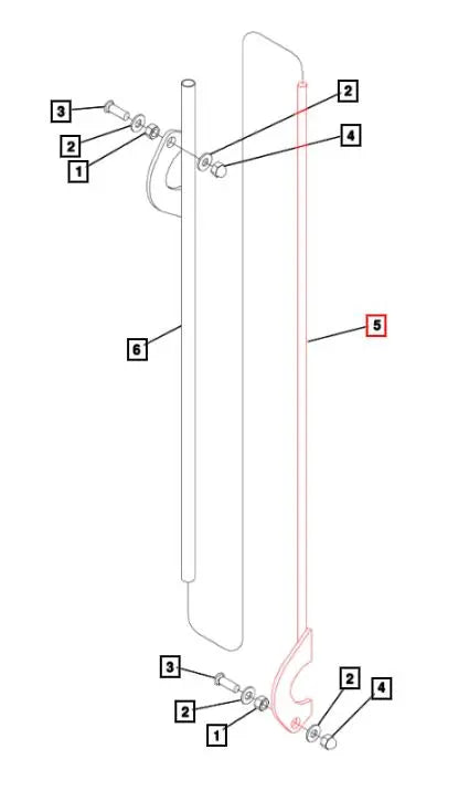 5145 & 5155 Bucket Level Indicator Rod Mahindra Direct Parts