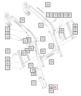 5145 & 5155 MX Bucket Level Indicator Rod Mahindra Direct Parts