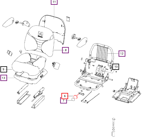 Mahindra Tractor Knob Kit 530016070S Mahindra Direct Parts