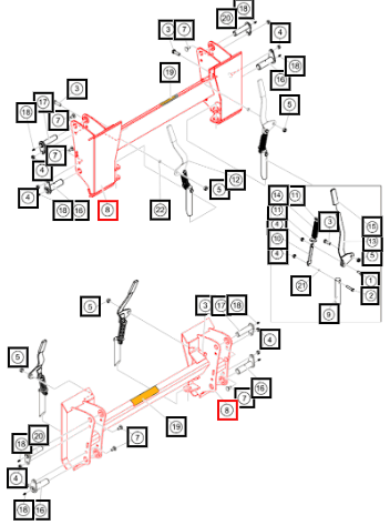 Mahindra Tractor Skid Steer Carrier Frame 582362