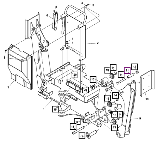 Mahindra Tractor Frame, Mahindra Red 60062988-36ALO