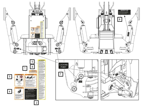 Mahindra Warning Decals 60089680OS04