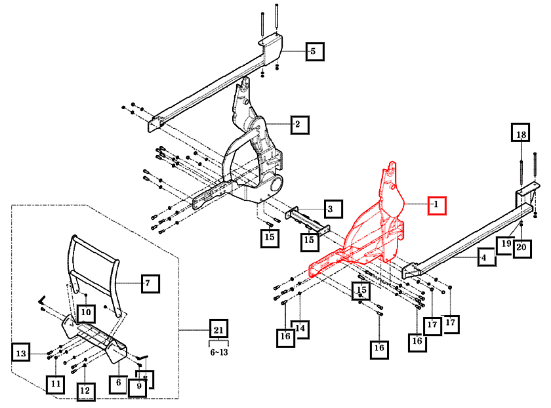 Mahindra Tractor Mounting Frame Comp, Lh 84951001001GB