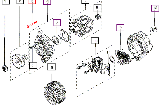 Mahindra Tractor Screw Set A414X19271