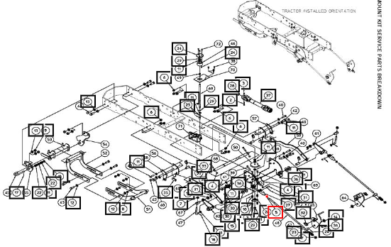 Mahindra Nut, Hex 1/2-20 Lh Gr 2 Jam AME007491