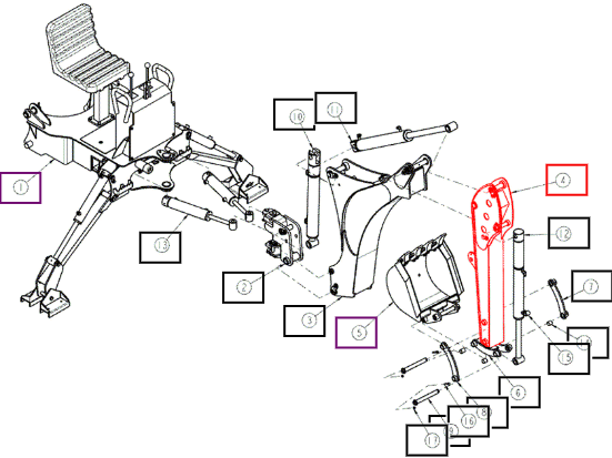 Mahindra Tractor Boom-High Assy ANSBBH86A