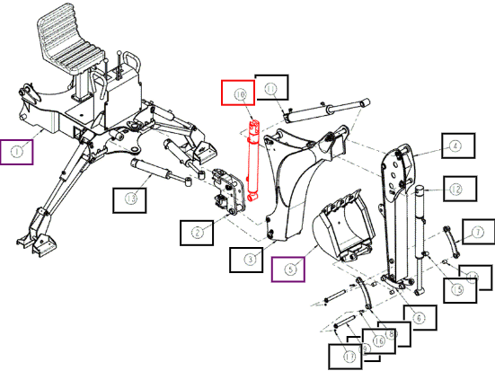 Mahindra Tractor Boom Cylinder ANSBH86A-09-8100