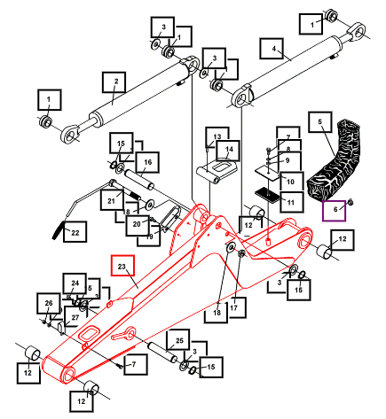 (Sold Out) Mahindra Tractor Boom Assembly ATI86151