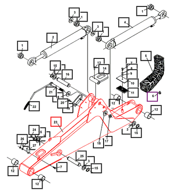 Mahindra Tractor Boom Assembly ATI86151 Mahindra Direct Parts