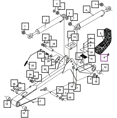 (Sold Out) Mahindra Tractor Boom  Dipper Assembly ATI86981