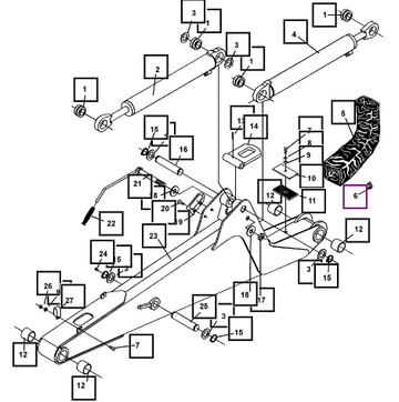 Mahindra Tractor Boom  Dipper Assembly ATI86981 Mahindra Direct Parts