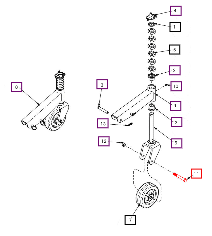 Mahindra Bolt, 1/2-13 X 3.75 Hex 5 Y AUB960123