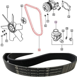 Mahindra Tractor Water Pump / Fan / Alternator Serpentine Belt Mahindra Direct Parts
