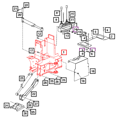 (Sold Out) Mahindra Tractor Main Frame Comp BT19-201002