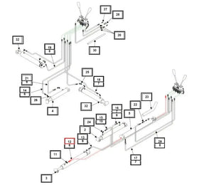 Backhoe Hydraulic Hose with Wrap Mahindra Direct Parts