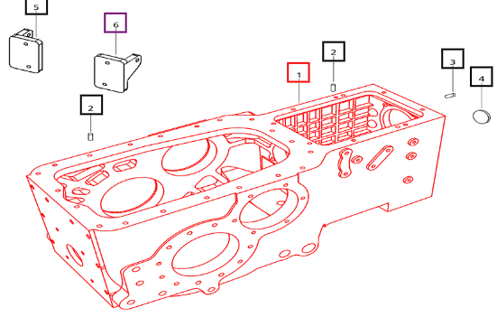 Mahindra Tractor Transmission Case - H1 4Wd E006510625B1