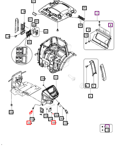 Mahindra Plastic Cap+Coller - M6 E007518067D1