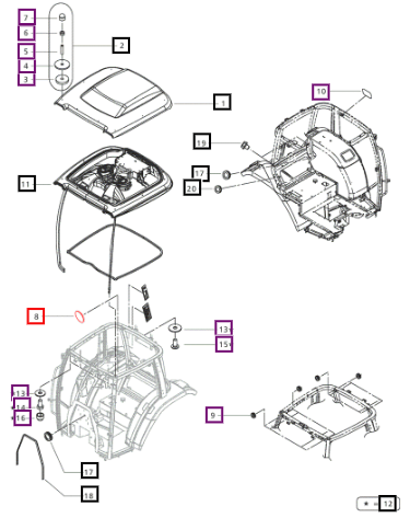 Mahindra Plastic Cap Dia. 36.5 E007518251D1