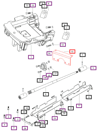 Mahindra Bracket Intermediate Bearing Support E007535270C1