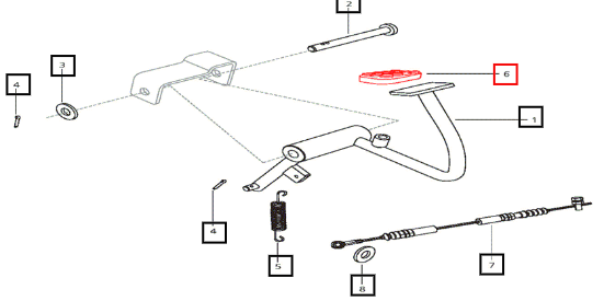 Mahindra Rubber Boot - Tilt Steering Pedal E007603062D1