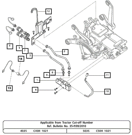 Mahindra Sticker For Auxiliary Valve E007607140D1