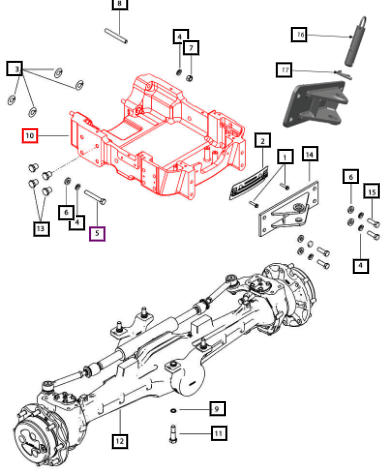 Mahindra Front Axle Support E007611239C1