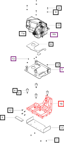 Mahindra DEF Tank Mounting Bracket E007611298D91