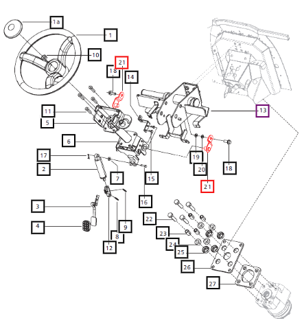 Mahindra Tractor Pivot Pin Steering E008004889D1 Mahindra Direct Parts